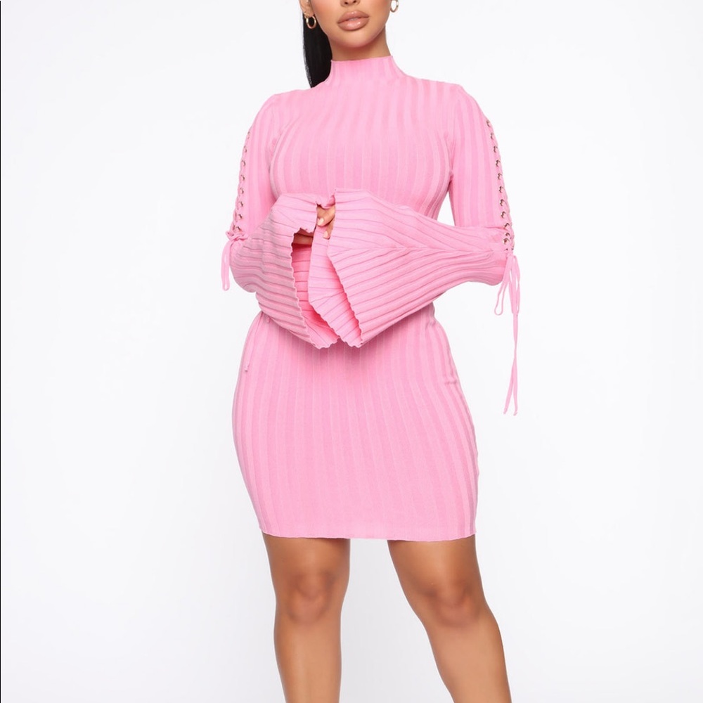 Next To Me Knit Dress - Pink